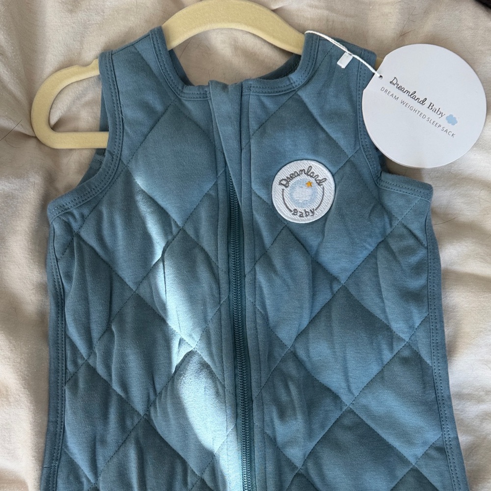 Diamond Baby Blue Quilted Vest